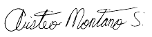 Signature of Aristeo Montaño, founder of DNExpress